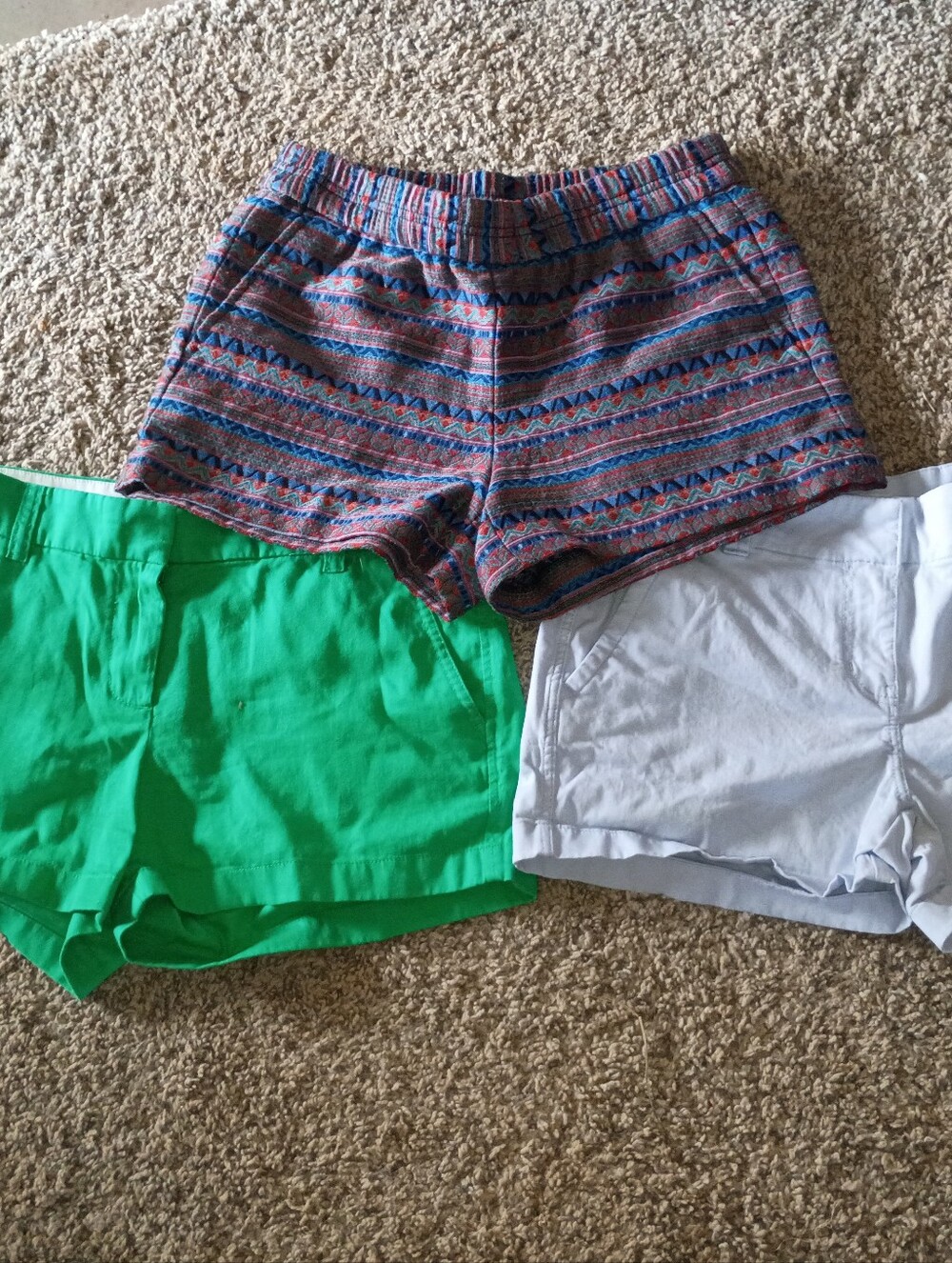 J Crew and  vineyard Vines Patterned Elastic Waist Casual Shorts - Multicolor